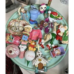 Lot Of Vintage Collectible Unique Christmas Ornaments Hallmark & Etc.